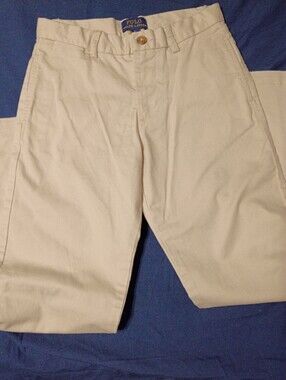 Polo Ralph Lauren Tan Chino Pants W/ Navy Pony Boys New
